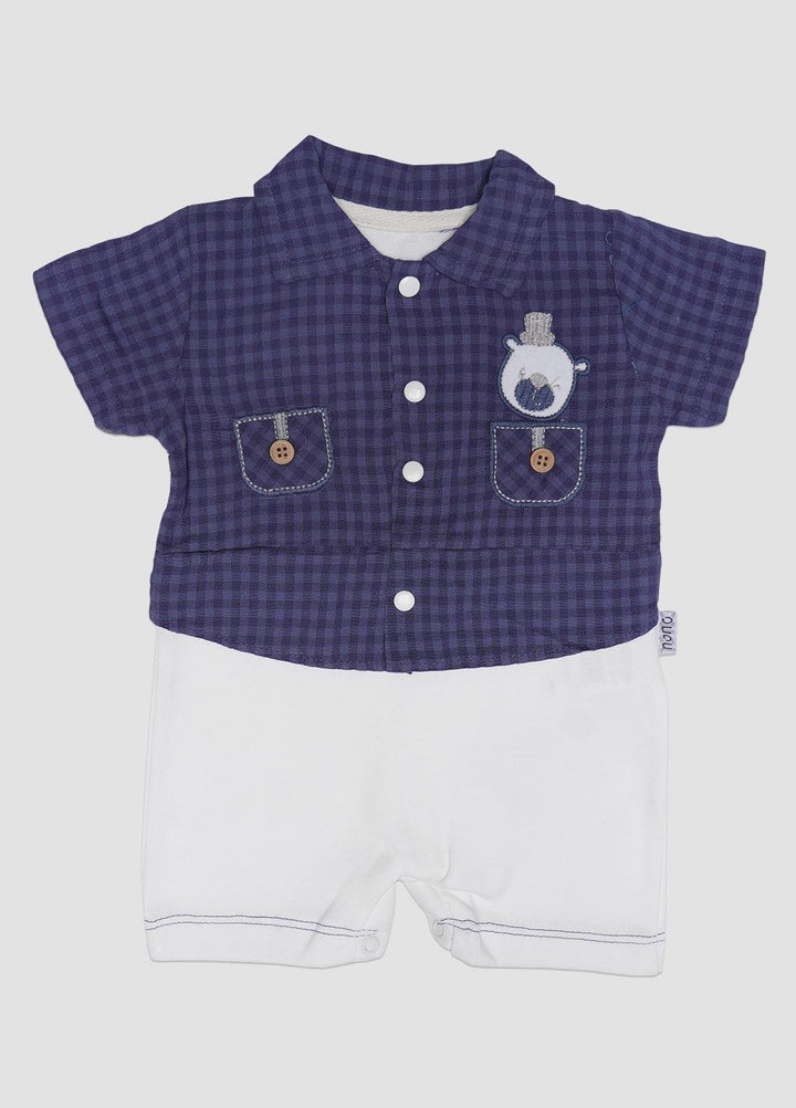 Sanaulla Exclusive Range Cotton Fancy Romper for Kids -  1140 Purple