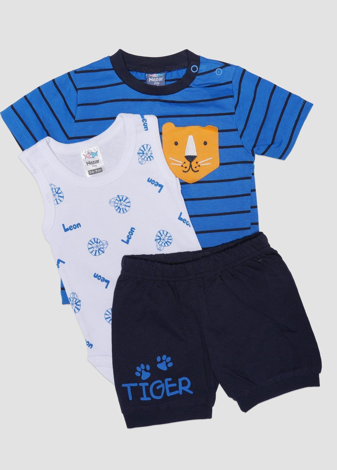 Sanaulla Exclusive Range Cotton Fancy Boys Suits -  115766 Blue