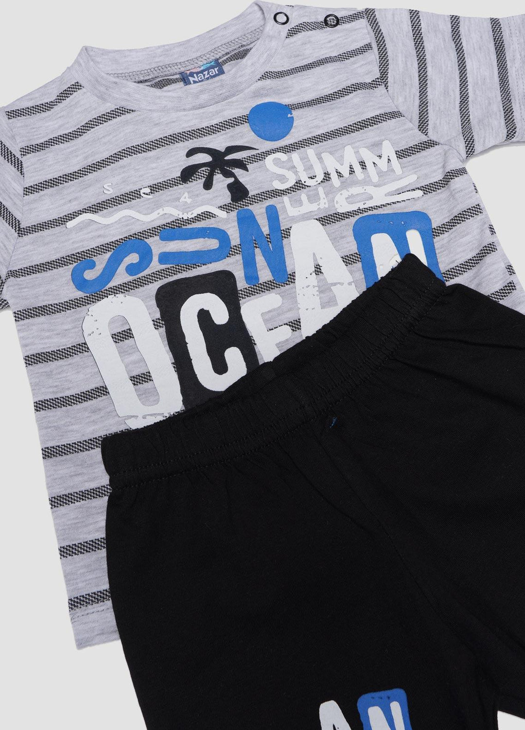 Sanaulla Exclusive Range Cotton Fancy Boys Suits -  131789 Light Grey