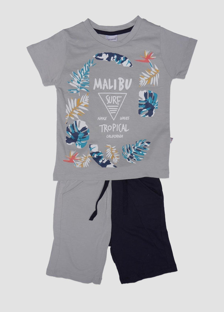 Sanaulla Exclusive Range Cotton Fancy Boys Suits -  132159 Light Grey