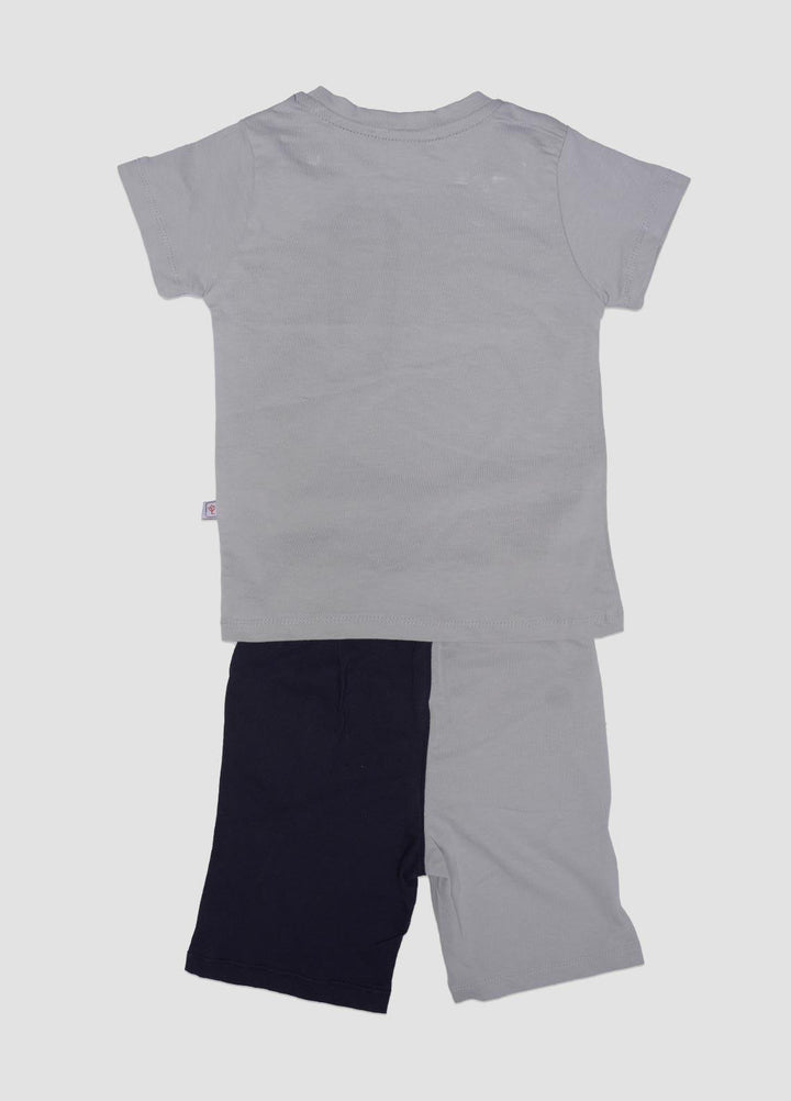 Sanaulla Exclusive Range Cotton Fancy Boys Suits -  132159 Light Grey