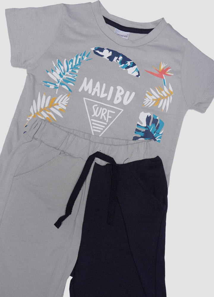 Sanaulla Exclusive Range Cotton Fancy Boys Suits -  132159 Light Grey