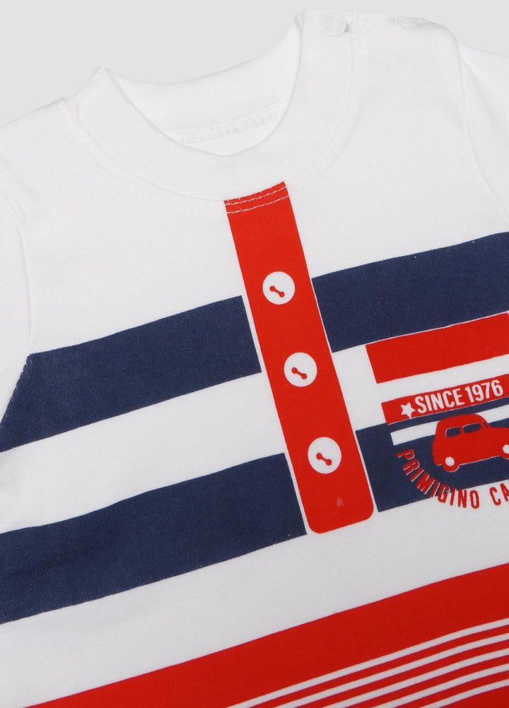 Sanaulla Exclusive Range Cotton Fancy Romper for Kids -  132978 Red