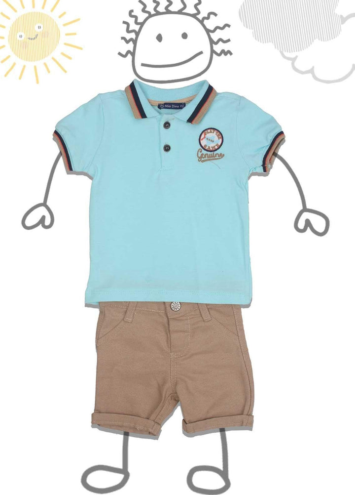 Sanaulla Exclusive Range Cotton Fancy Boys 2 Piece -  1321 Blue