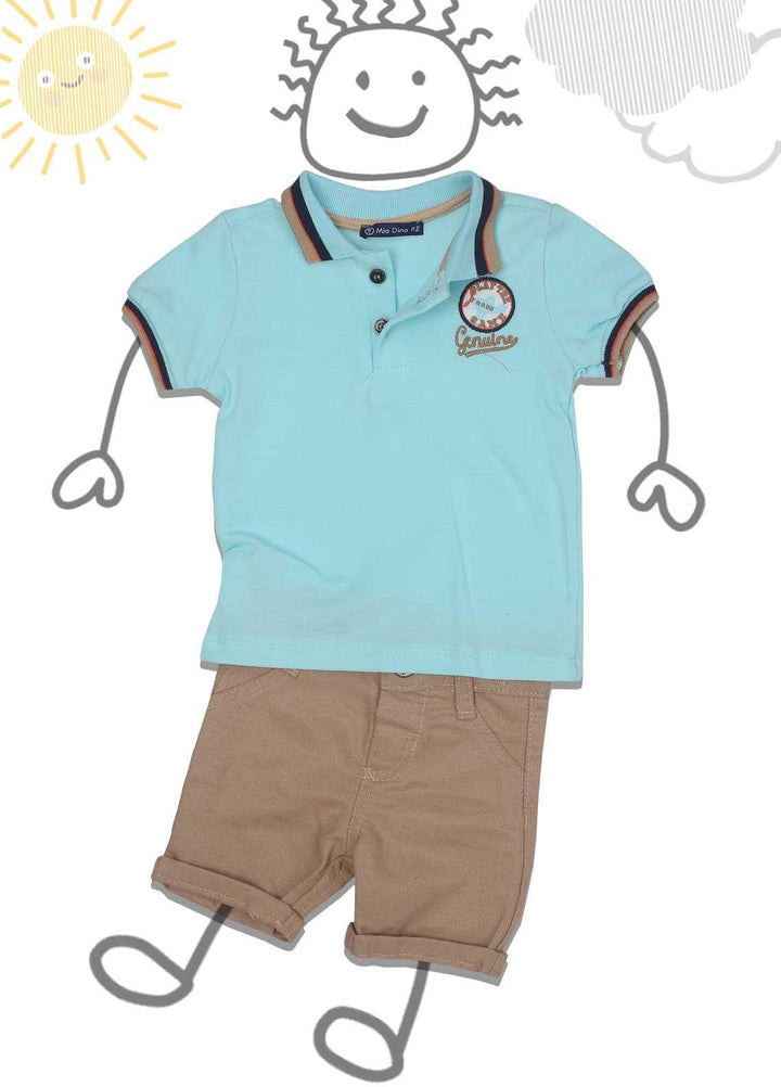 Sanaulla Exclusive Range Cotton Fancy Boys 2 Piece -  1321 Blue