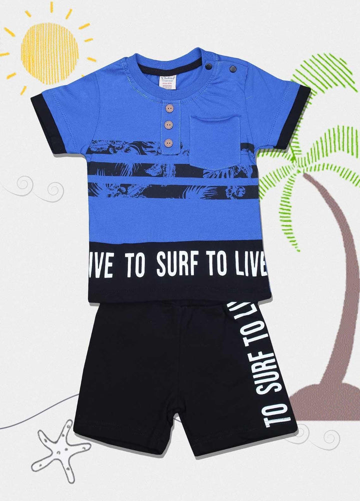 Sanaulla Exclusive Range Cotton Fancy Boys Suits -  4027 Blue