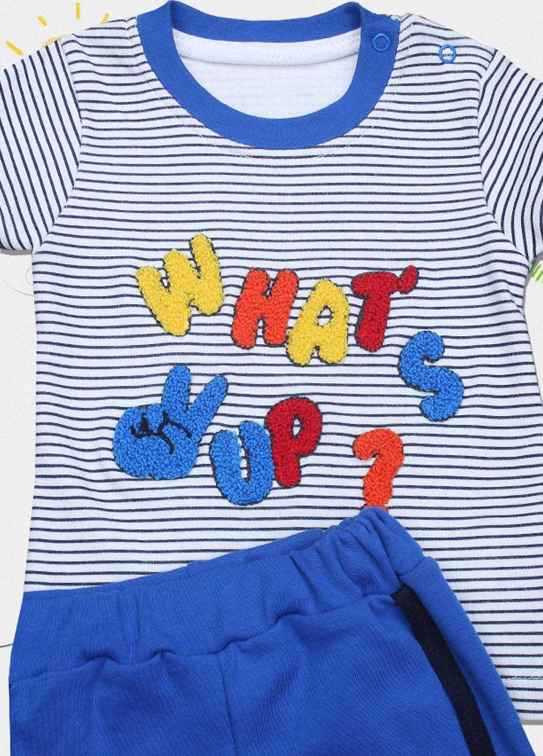 Sanaulla Exclusive Range Cotton Fancy Boys Suits -  D-110593 Blue