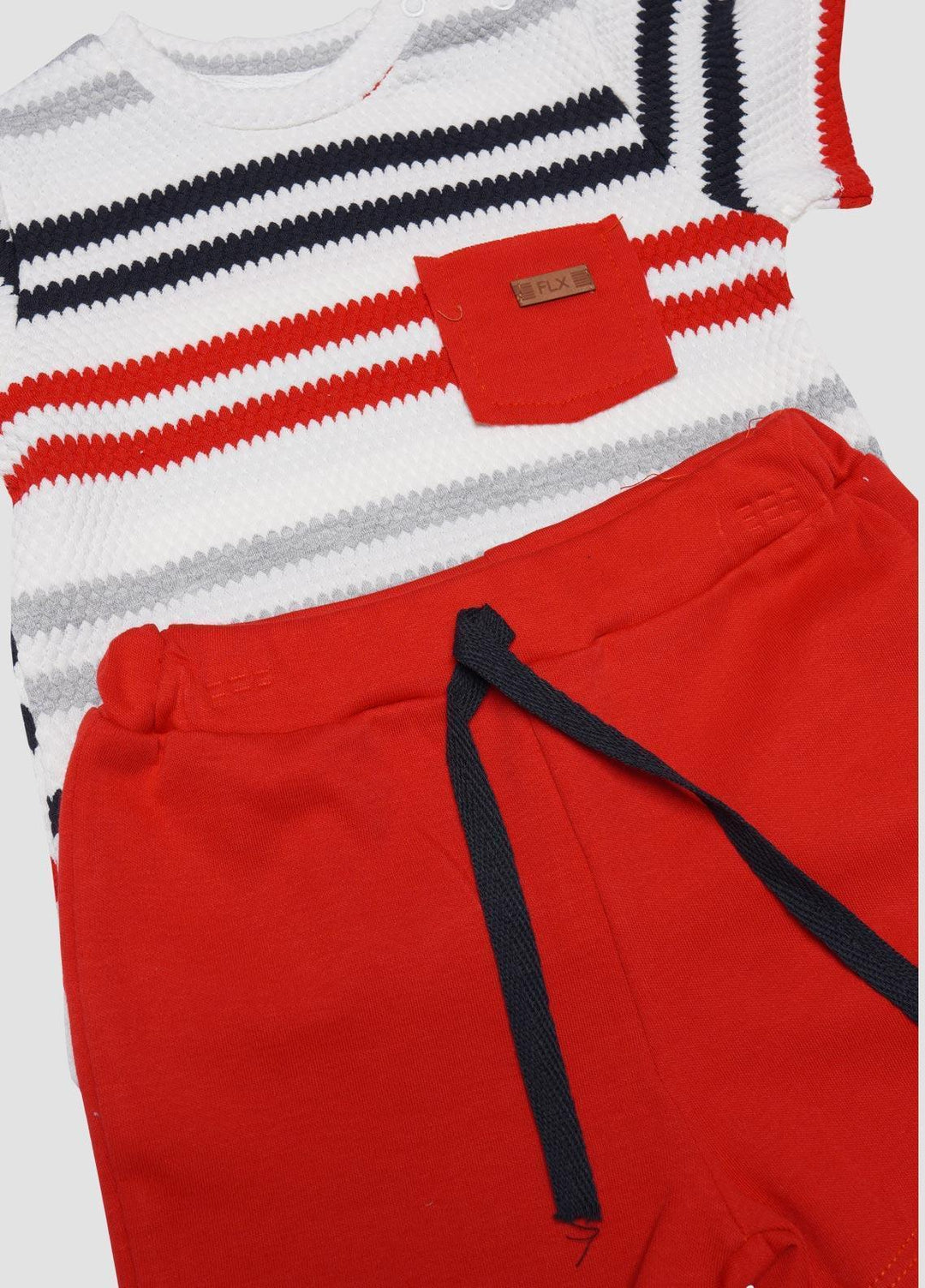 Sanaulla Exclusive Range Cotton Fancy Suits for Boys -  216251 Red