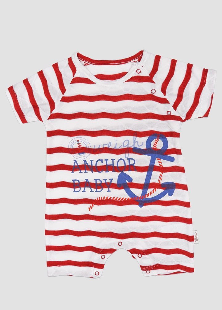 Sanaulla Exclusive Range Cotton Fancy Kids Romper -  236369 Red