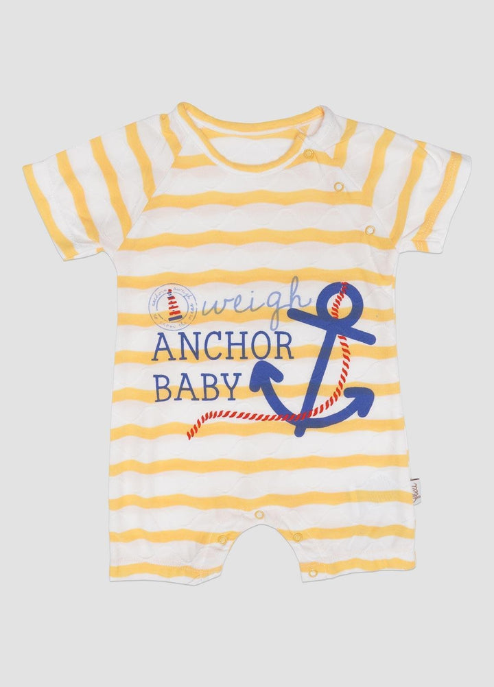 Sanaulla Exclusive Range Cotton Fancy Romper for Kids -  236369 Yellow