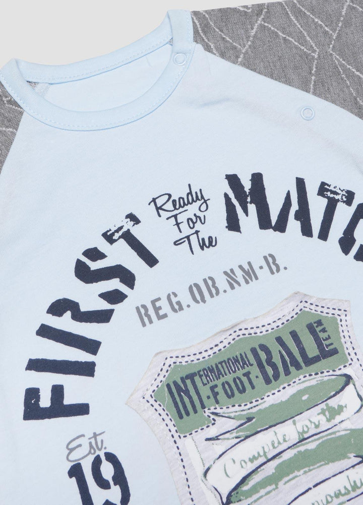 Sanaulla Exclusive Range Cotton Fancy Kids Romper -  236384 Light Blue