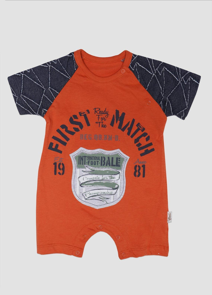Sanaulla Exclusive Range Cotton Fancy Romper for Kids -  236384 Orange