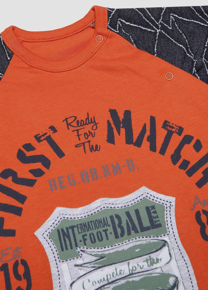 Sanaulla Exclusive Range Cotton Fancy Romper for Kids -  236384 Orange