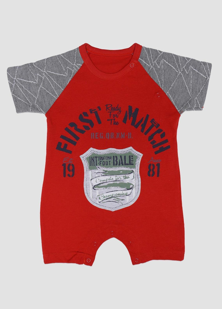 Sanaulla Exclusive Range Cotton Fancy Kids Romper -  236384 Red