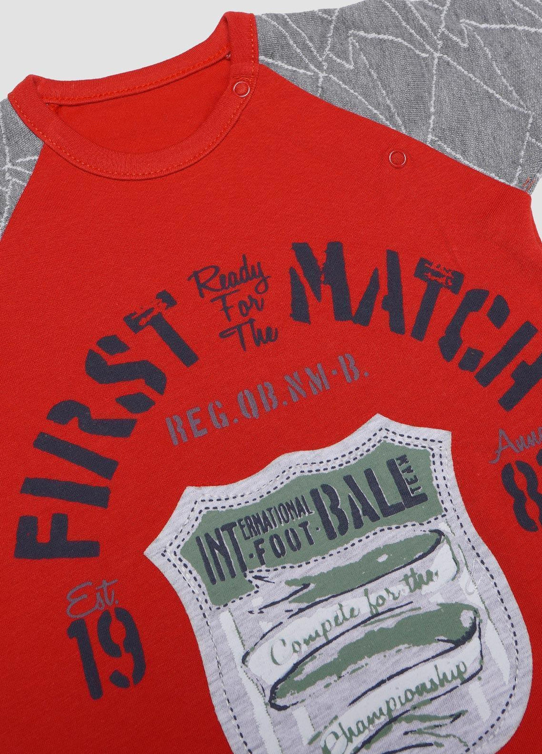 Sanaulla Exclusive Range Cotton Fancy Kids Romper -  236384 Red