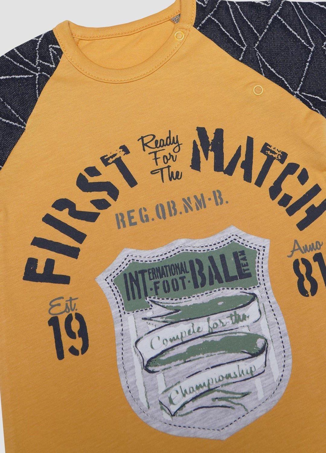 Sanaulla Exclusive Range Cotton Fancy Romper for Kids -  236384 Yellow