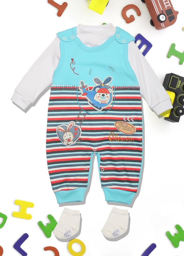Sanaulla Exclusive Range   Rompers for Boys -  332565 Blue