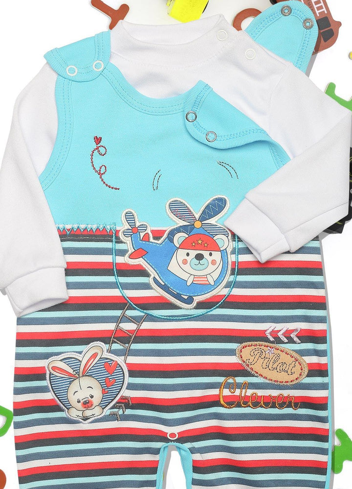 Sanaulla Exclusive Range   Rompers for Boys -  332565 Blue