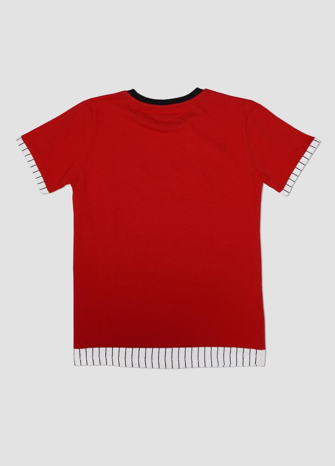 Sanaulla Exclusive Range Cotton Casual T-Shirts for Boys -  1127-4 Red