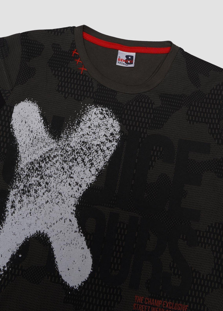 Sanaulla Exclusive Range Cotton Casual Boys T-Shirts -  2048 Olive