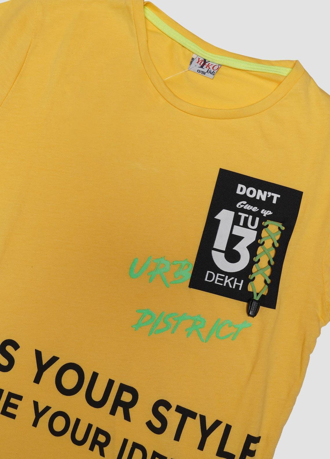 Sanaulla Exclusive Range Cotton Casual Boys T-Shirts -  6892 Yellow