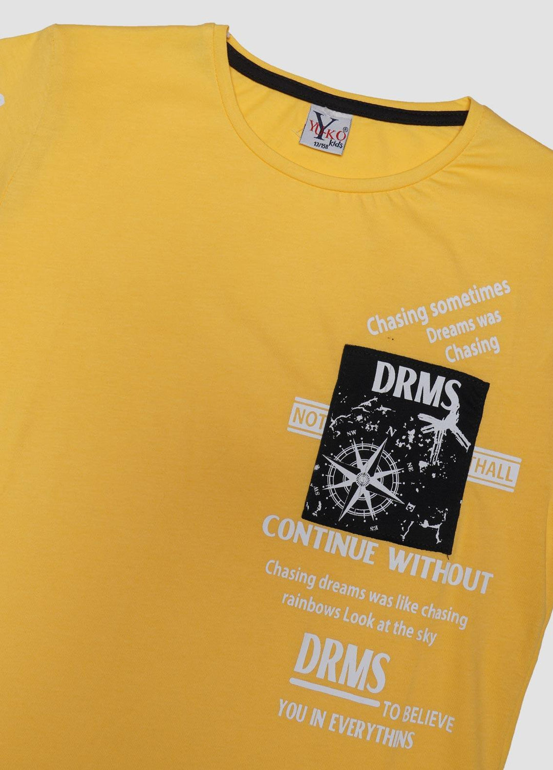 Sanaulla Exclusive Range Cotton Casual Boys T-Shirts -  6893 Yellow