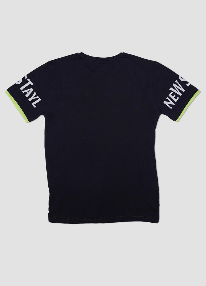 Sanaulla Exclusive Range Cotton Casual T-Shirts for Boys -  6906 Blue