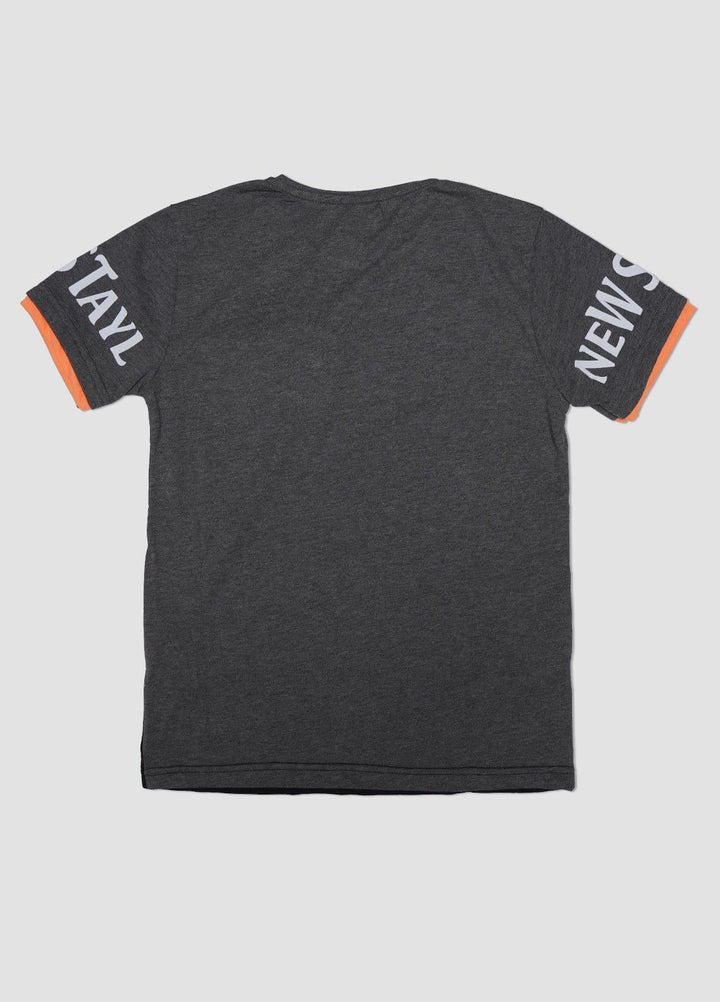 Sanaulla Exclusive Range Cotton Casual Boys T-Shirts -  6906 Grey