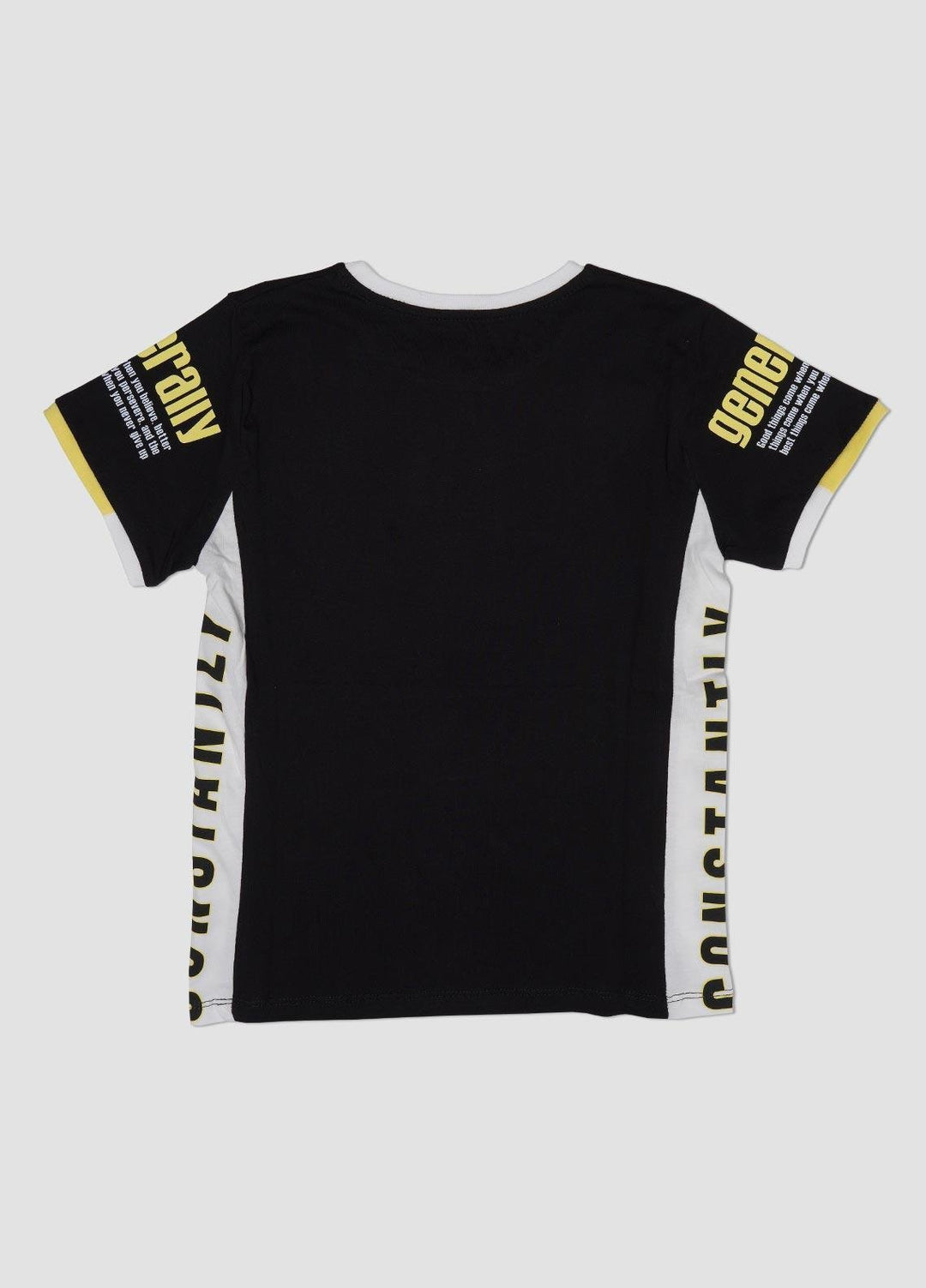 Sanaulla Exclusive Range Cotton Casual T-Shirts for Boys -  7500-4 Black