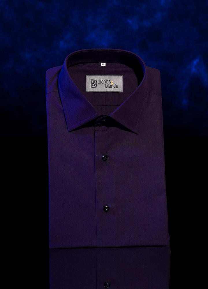 Brands & Blends Cotton Formal Shirts for Men -  Dark Purple