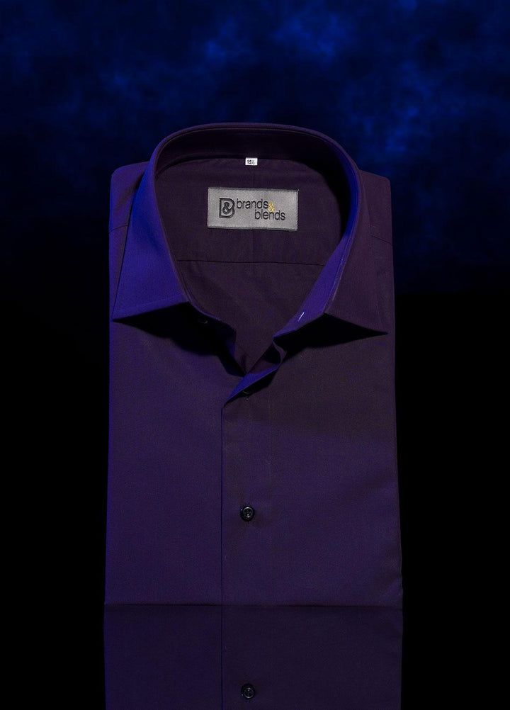 Brands & Blends Cotton Formal Shirts for Men -  Dark Purple