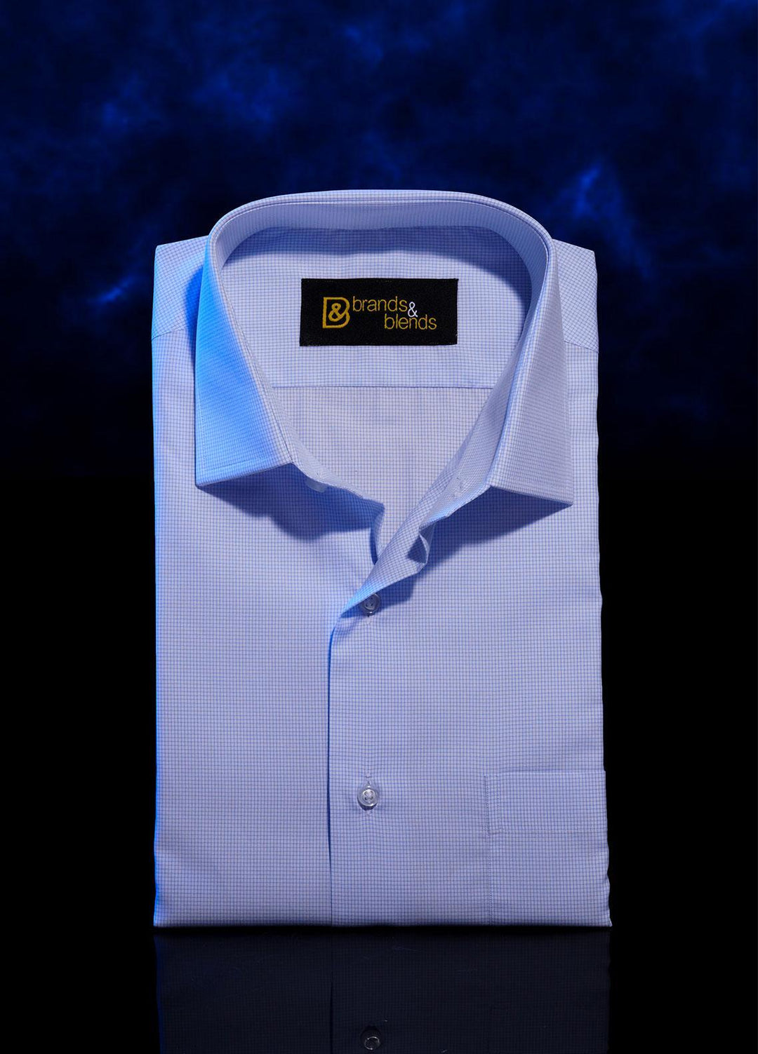 Brands & Blends Cotton Formal Shirts for Men -  Light Blue7
