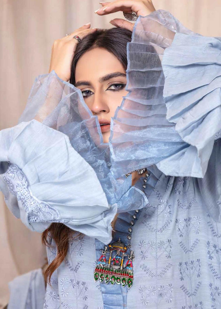 Breeze By Aalaya Embroidered Slub Suits Unstitched 3 Piece ALY22BS DE-03 - Winter Collection