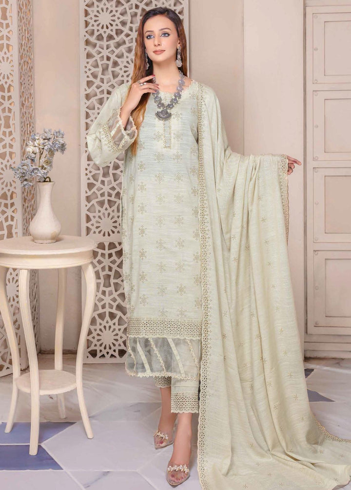 Breeze By Aalaya Embroidered Slub Suits Unstitched 3 Piece ALY22BS DE-05 - Winter Collection