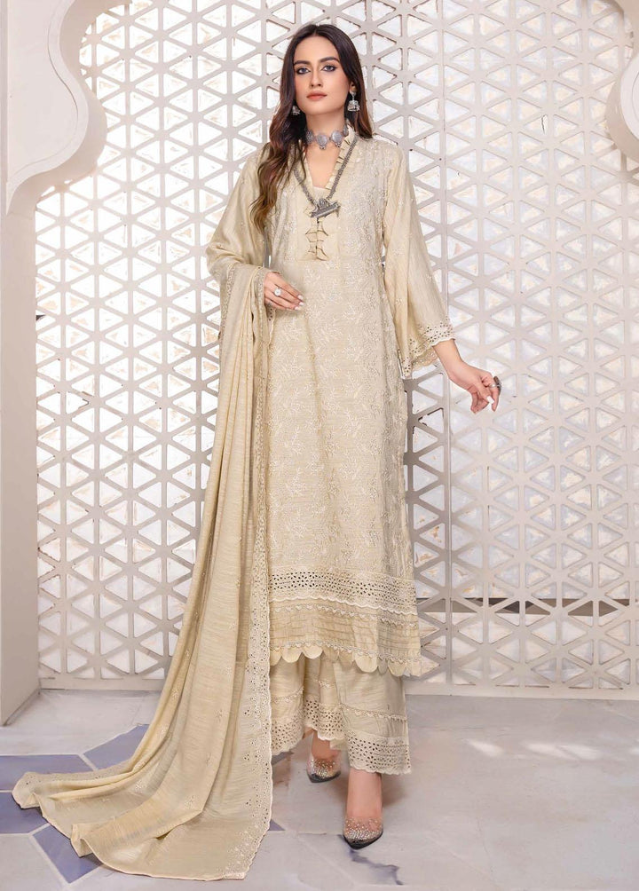 Breeze By Aalaya Embroidered Slub Suits Unstitched 3 Piece ALY22BS DE-10 - Winter Collection
