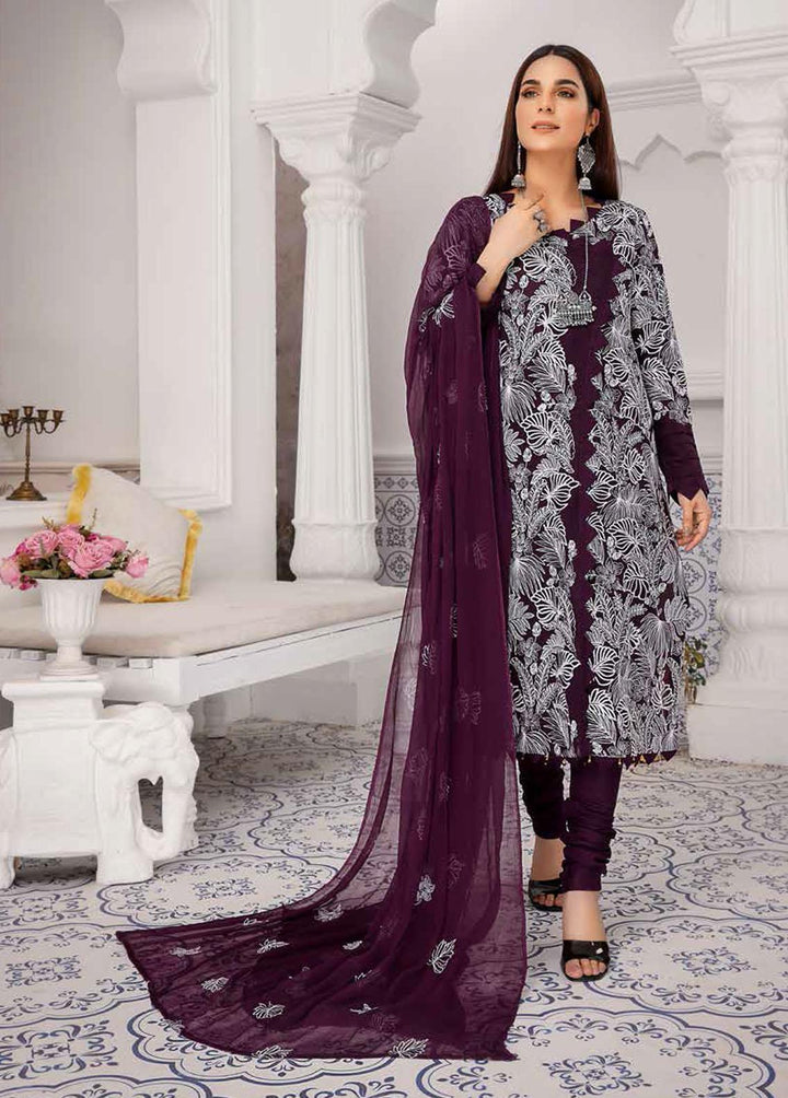Breeze By Mahnur Embroidered Lawn Suits Unstitched 3 Piece MN22BL ML-04 - Luxury Collection
