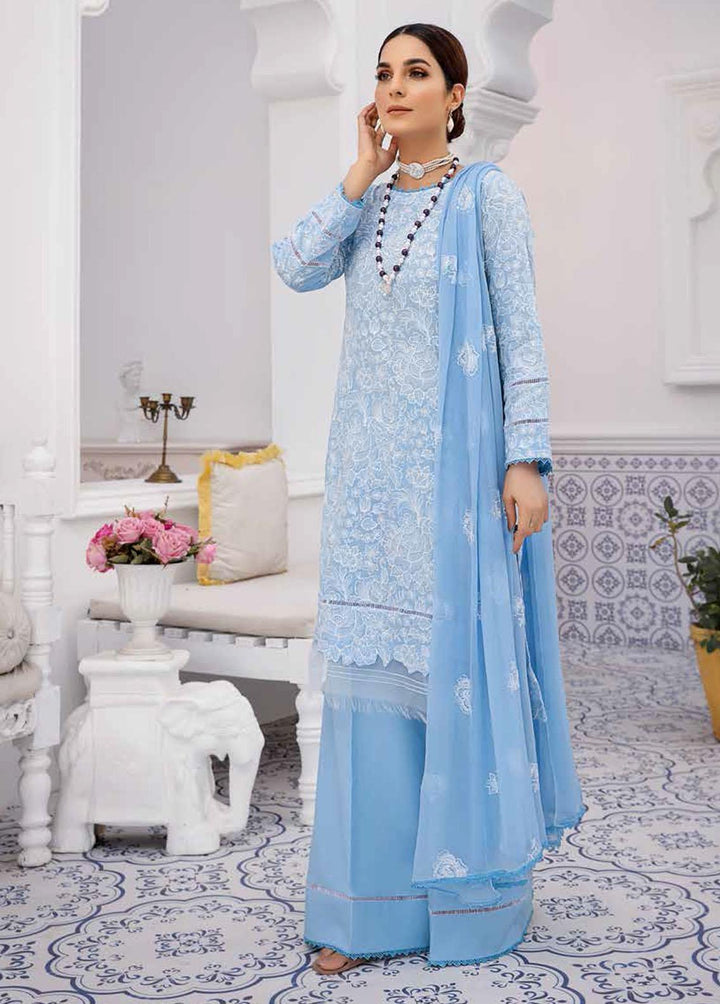 Breeze By Mahnur Embroidered Lawn Suits Unstitched 3 Piece MN22BL ML-05 - Luxury Collection