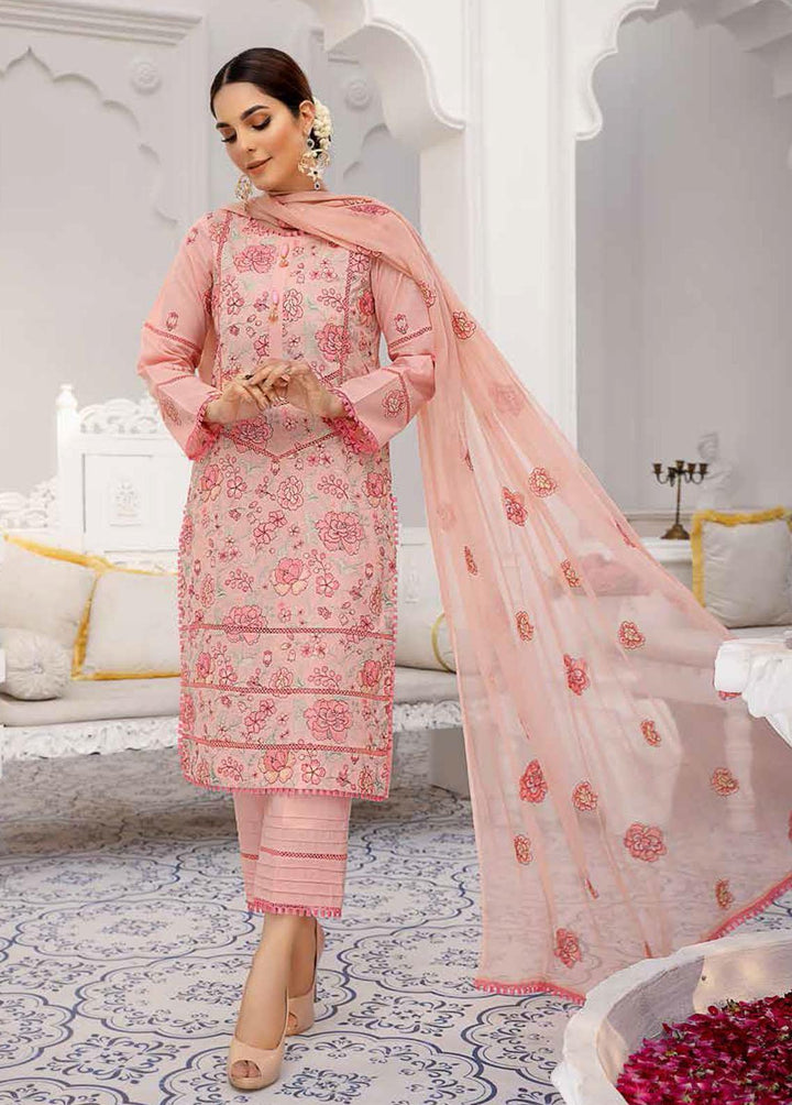 Breeze By Mahnur Embroidered Lawn Suits Unstitched 3 Piece MN22BL ML-06 - Luxury Collection