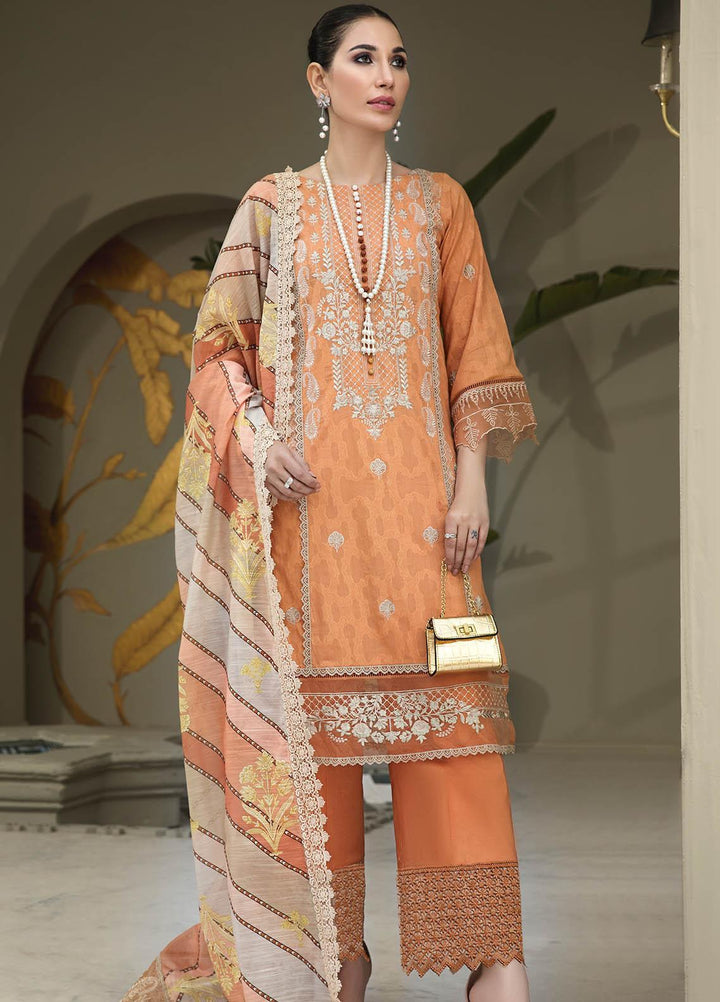 Resham Ghar Embroidered Lawn Suits Unstitched 3 Piece RG21B RGS-04 - Summer Collection