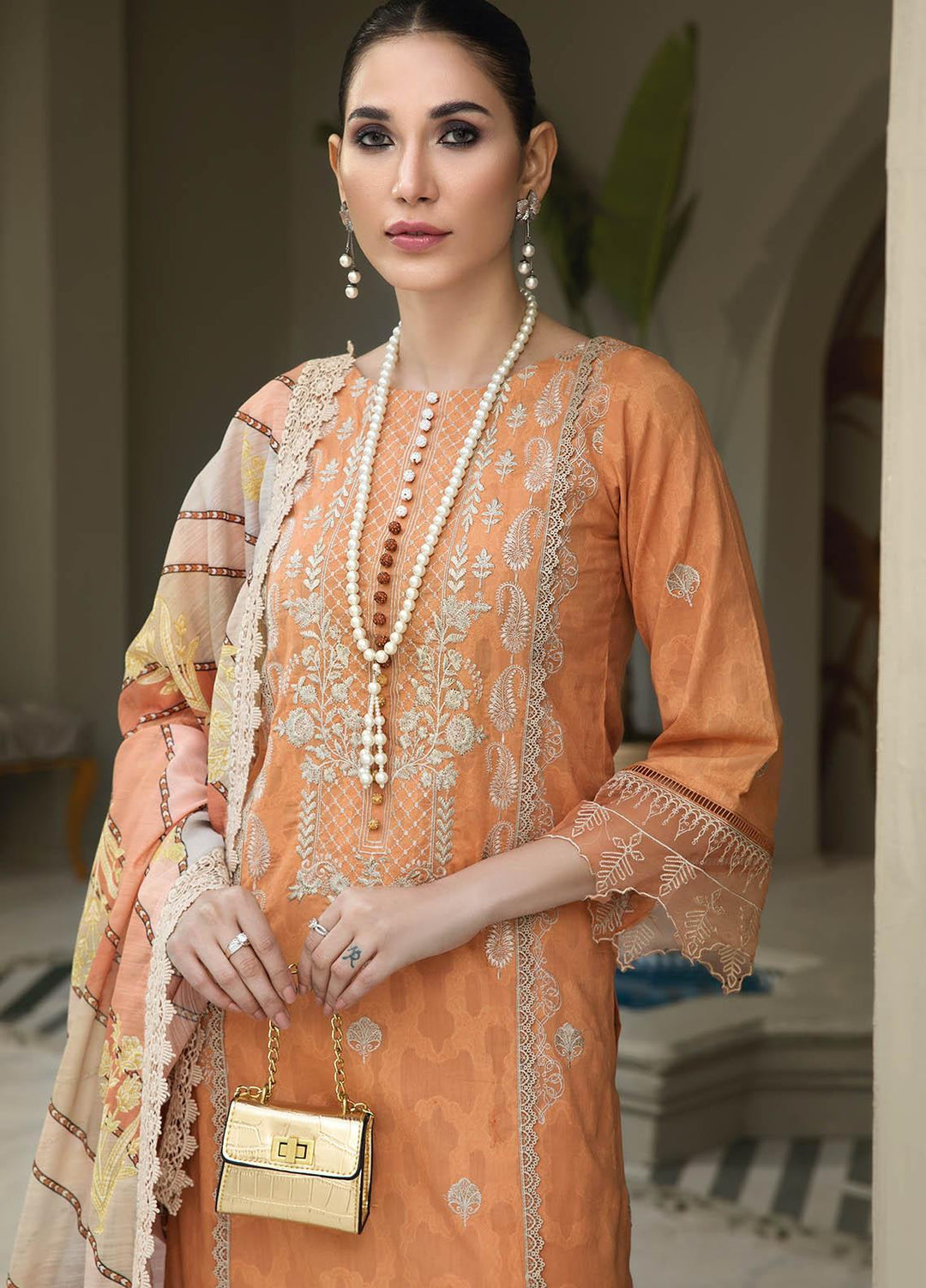 Resham Ghar Embroidered Lawn Suits Unstitched 3 Piece RG21B RGS-04 - Summer Collection