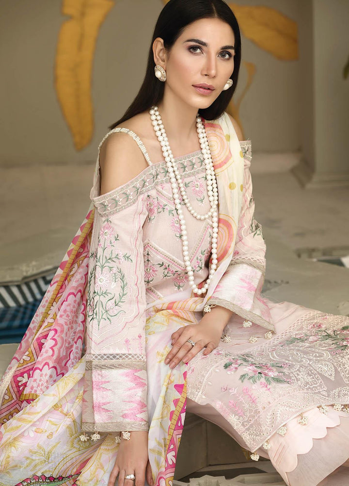 Resham Ghar Embroidered Lawn Suits Unstitched 3 Piece RG21B RGS-06 - Summer Collection