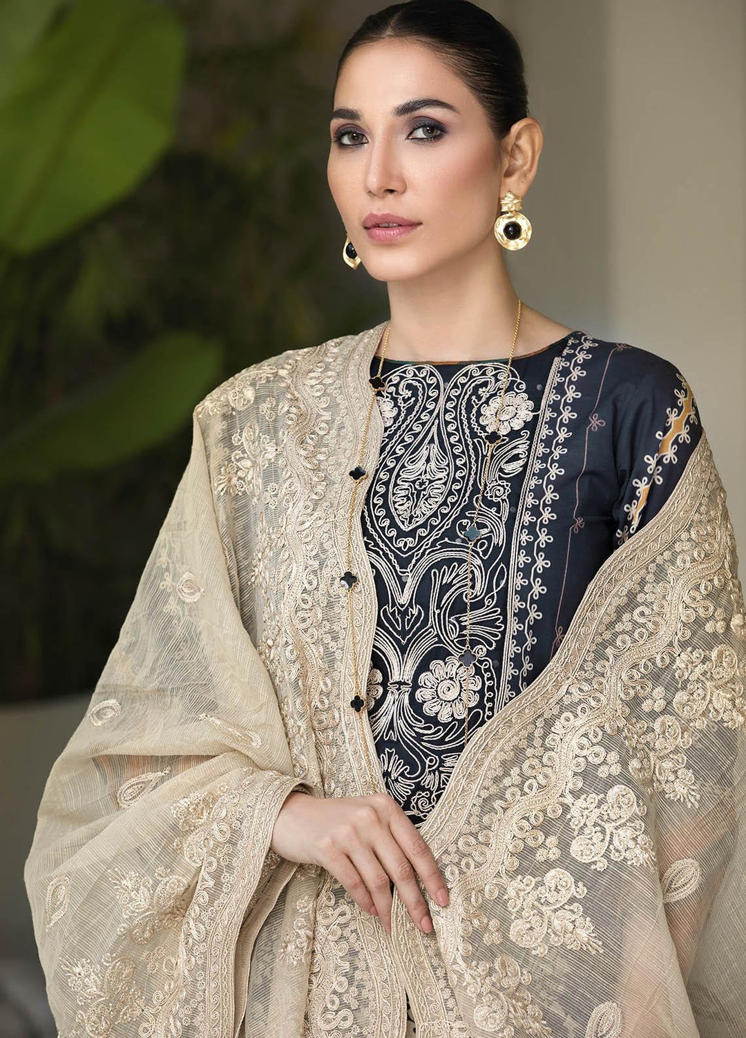 Resham Ghar Embroidered Lawn Suits Unstitched 3 Piece RG21B RGS-07 - Summer Collection