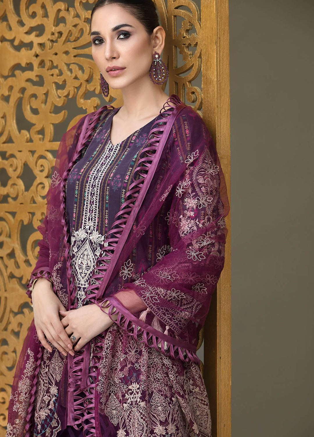 Resham Ghar Embroidered Lawn Suits Unstitched 3 Piece RG21B RGS-08 - Summer Collection