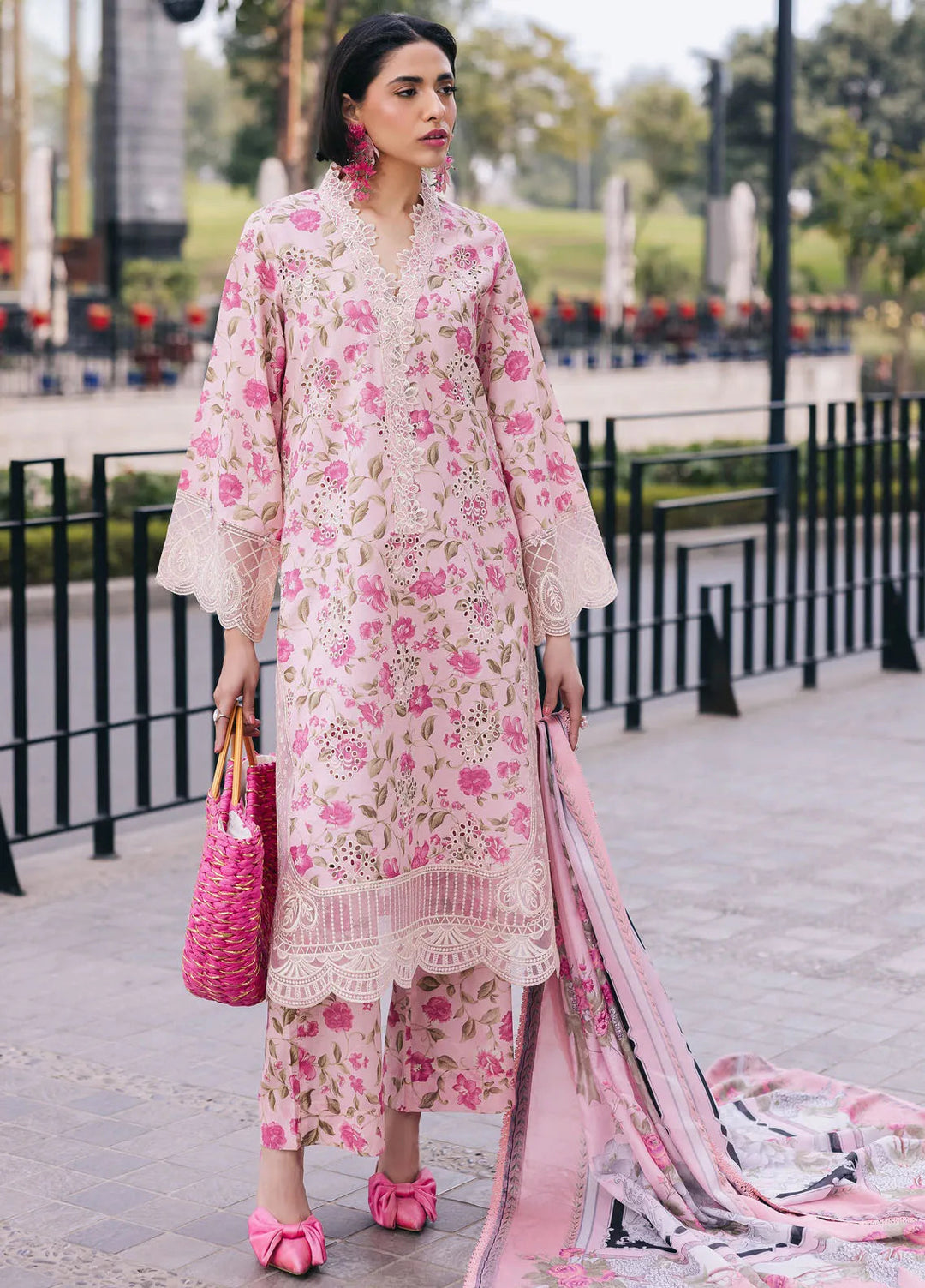 Broadway by Mahnur Embroidered Lawn Suits Unstitched 3 Piece MN25B D-01 Lotus - Summer Collection