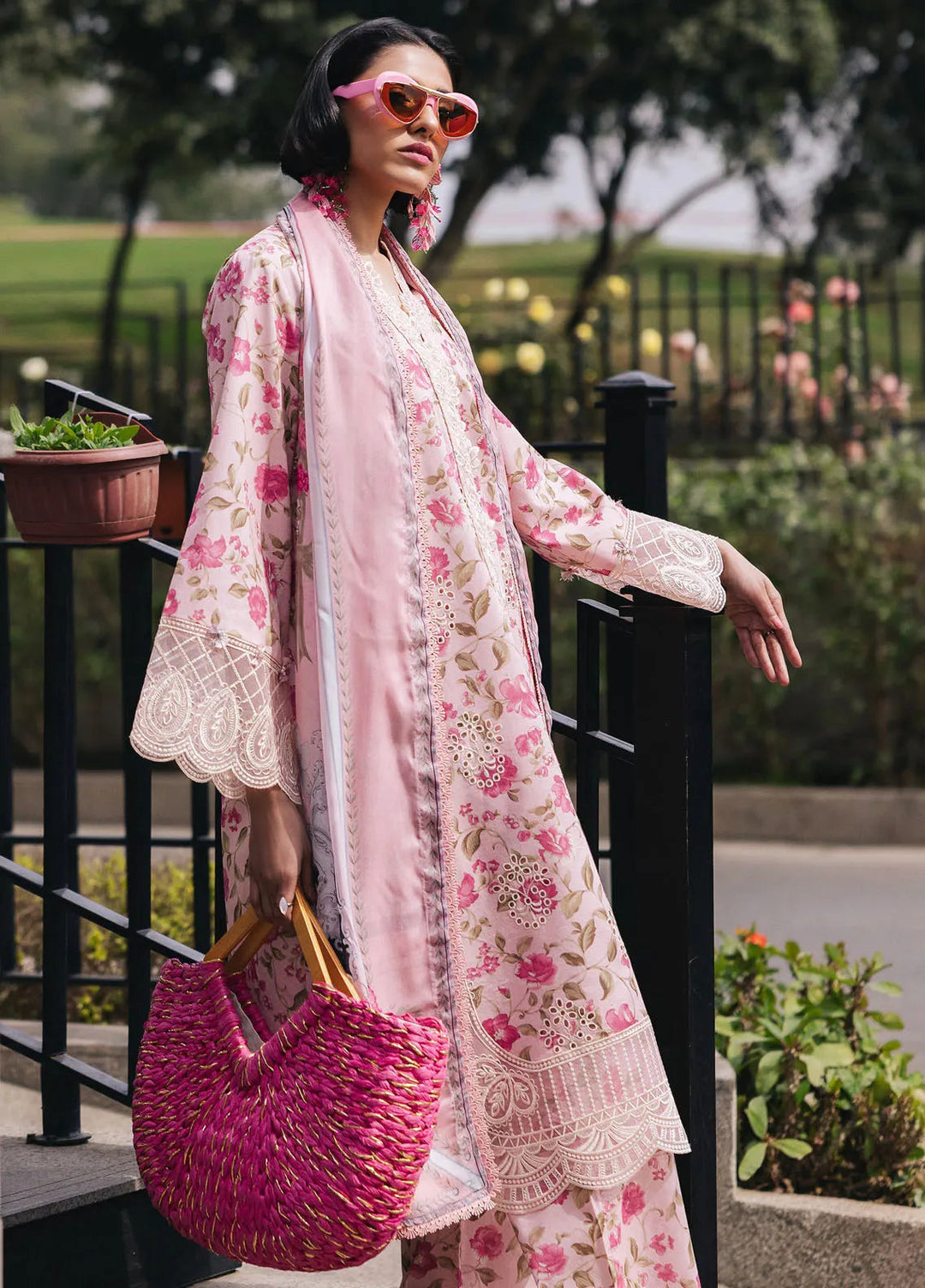 Broadway by Mahnur Embroidered Lawn Suits Unstitched 3 Piece MN25B D-01 Lotus - Summer Collection