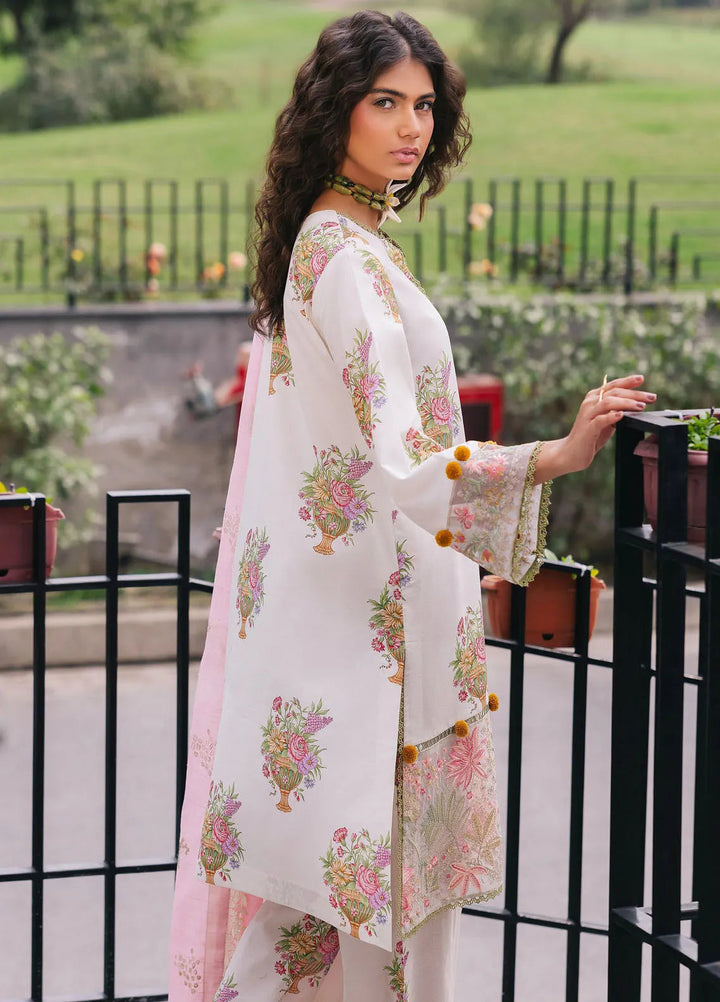 Broadway by Mahnur Embroidered Lawn Suits Unstitched 3 Piece MN25B D-02 Cherry Blossom - Summer Collection