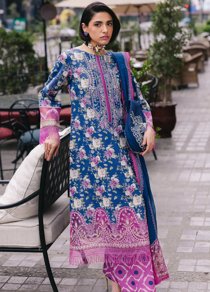 Broadway by Mahnur Embroidered Lawn Suits Unstitched 3 Piece MN25B D-03 Iris - Summer Collection
