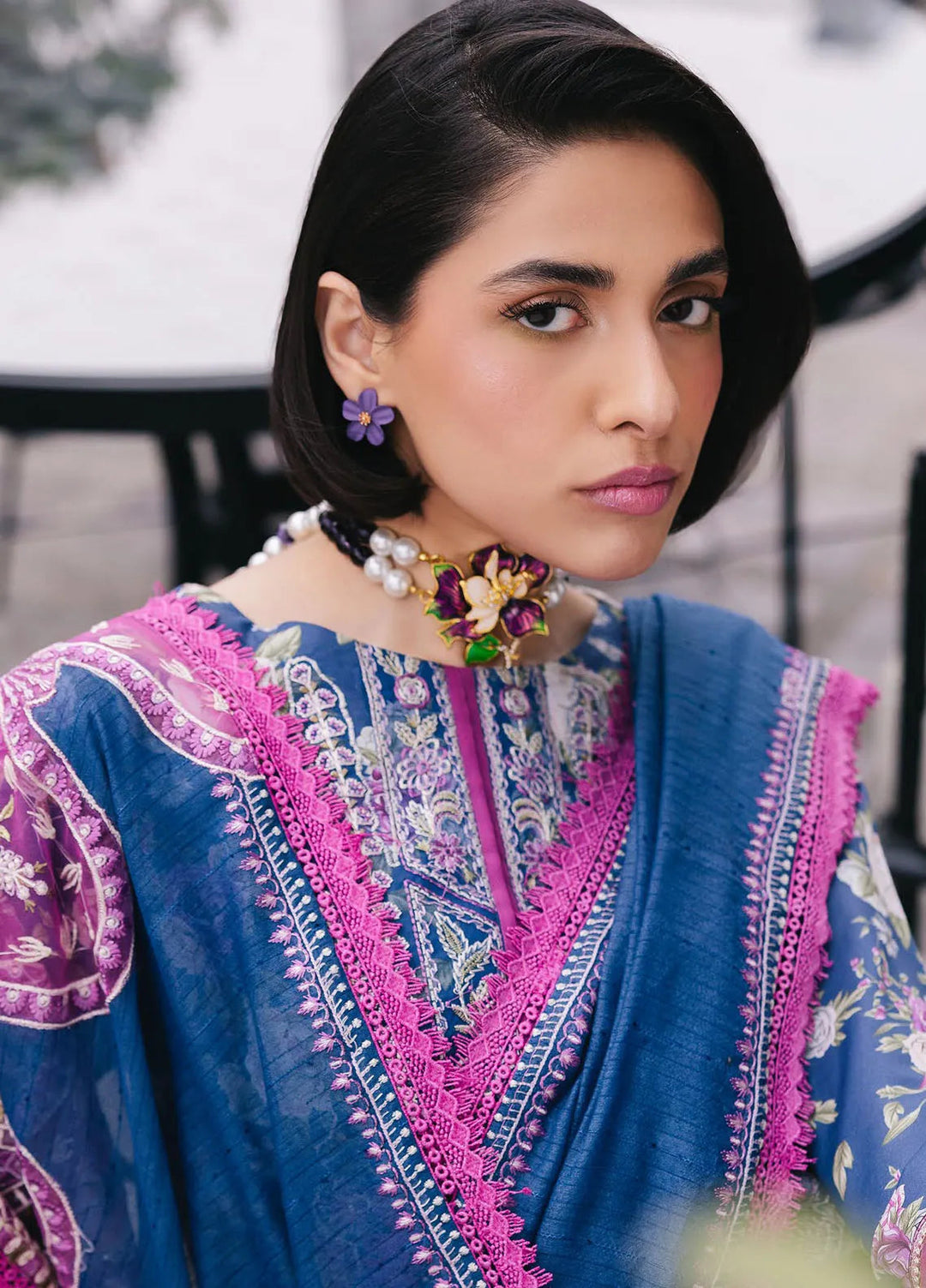 Broadway by Mahnur Embroidered Lawn Suits Unstitched 3 Piece MN25B D-03 Iris - Summer Collection