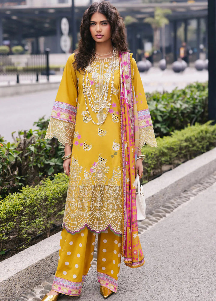 Broadway by Mahnur Embroidered Lawn Suits Unstitched 3 Piece MN25B D-04 Buttercup - Summer Collection
