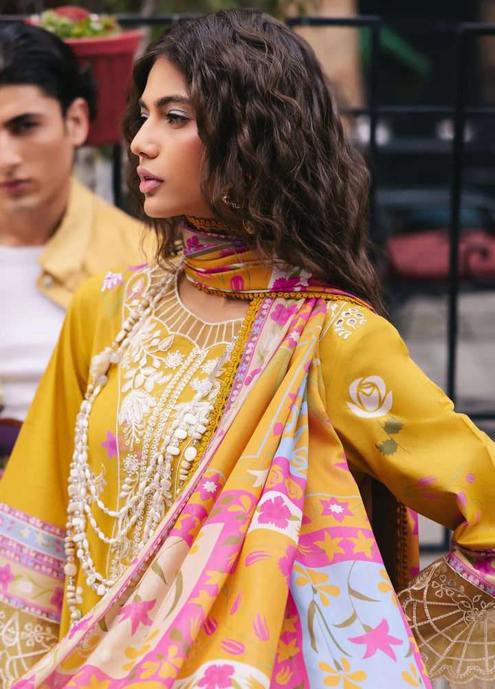 Broadway by Mahnur Embroidered Lawn Suits Unstitched 3 Piece MN25B D-04 Buttercup - Summer Collection